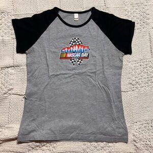 Y2K Anvil Black & Gray Nascar Baby Tee